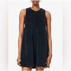 ME+EM Navy Towelling Tiered Short Dress Sleeveless Pockets NWT Size 10